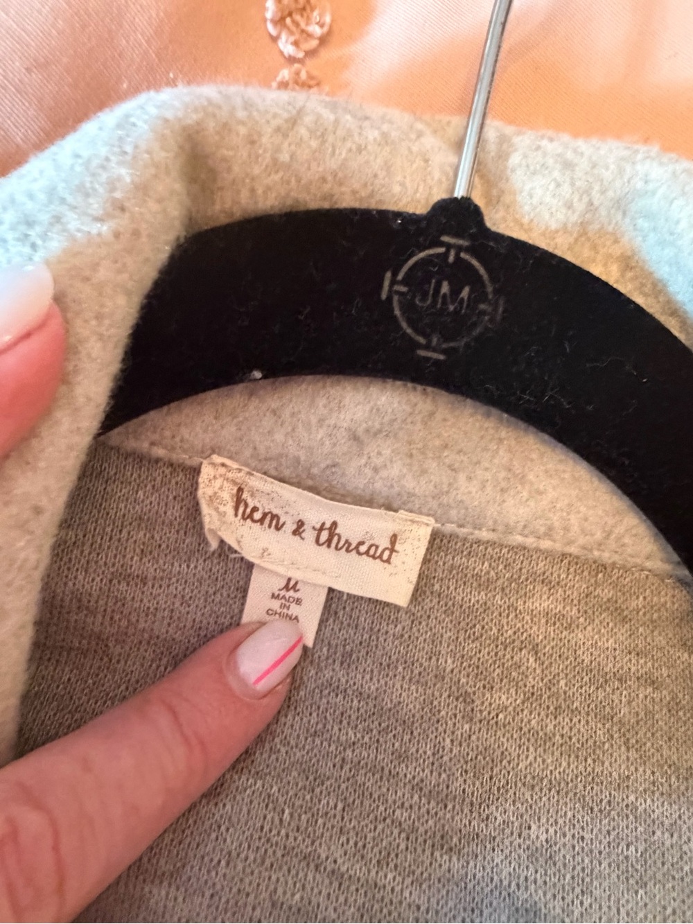 Hem & Thread Neutral Beige Wool-Blend Jacket - Picture 2 of 7